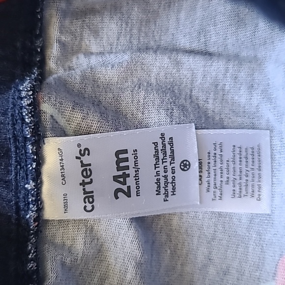 10 for $25 - Carter's Girls 24m Blue Skort with Cherries - Picture 2 of 2